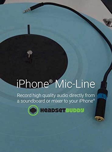 Headset Buddy Line Audio Audapter עם הנחתה מובנית לאייפון, סמארטפונים, לוחות קול ומיקסרים