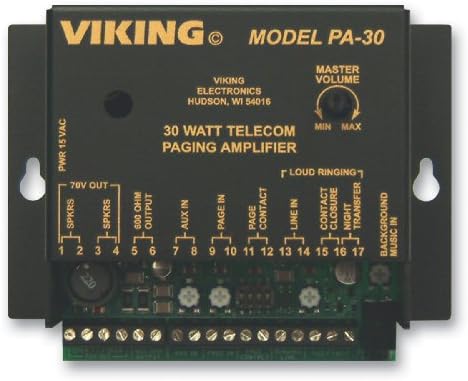 Viking Electronics 30 Watt Telecom Pagin Amp