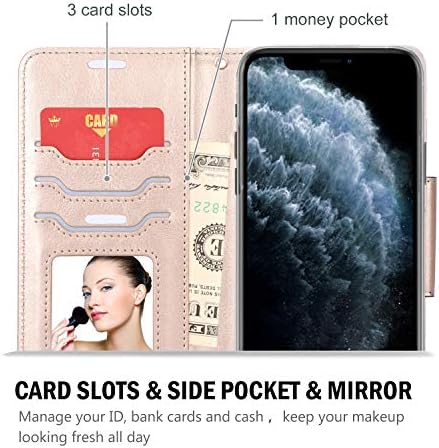 פרוקאז אייפון 11 פרו מקס ארנק מקרה עבור נשים בנות, מתקפל להעיף מקרה עם כרטיס מחזיק רצועת יד לאייפון 11 פרו מקס 6.5 אינץ 2019-שחור