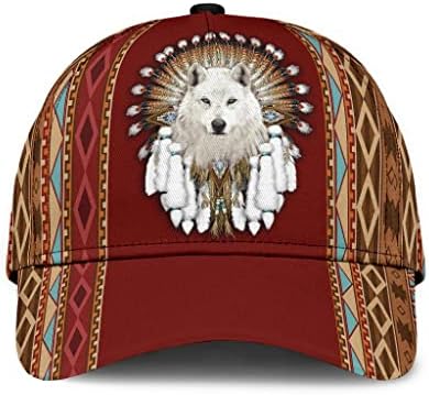 כובע בייסבול אינדיאני של דרום -מערב, כובעי ילידים לגברים, כובעים מתכווננים הודית סנאפבק לגברים בגודל אחד מתאימים לכולם