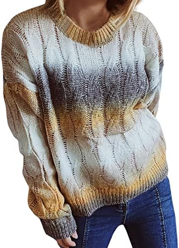 נשים אופנה סתיו וחורף הדפסת חורף סרוג סוודר סוודר סוודר ארוך