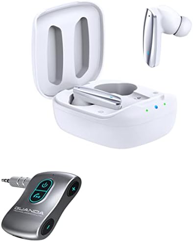 אוזניות Bluetooth סטריאו אלחוטיות אמיתיות עם מארז טעינה, Bluetooth 5.0 אוזניות סטריאו באוזן, מיקרופון מובנה, אוזניות סאונד פרימיום, בס
