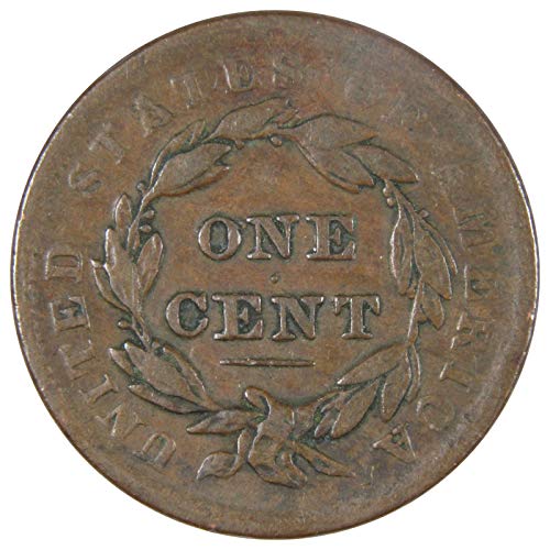 1838 ראש קורונט גדול סנט vf פרוטה נחושת עדינה מאוד מטבע סוג ארהב מטבע