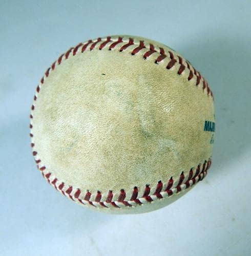 2022 משחק טקסס ריינג'רס קול רוקיס השתמש בבייסבול מור ראיין מקמהון קו אאוט - משחק בייסבול משומש
