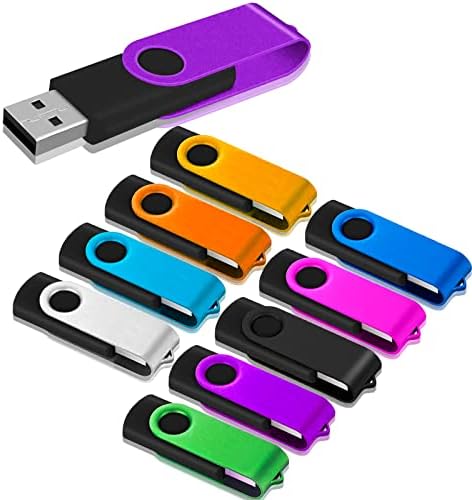 כונן פלאש 16 ג'יגה -בייט 10 חבילה Tatmohik USB כונני כונני אגודל חבילה בתפזורת של 10 כונני USB וכיסוי קשה של USB Flash Drive Contle