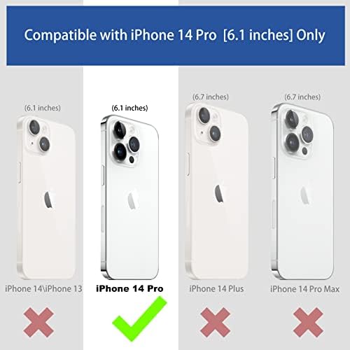 AILIBER תואם למארז ה- iPhone 14 Pro, מארז טלפון של iPhone 14 Pro Harster עם מגן מסך, קליפ חגורה מסתובב, מחזיק עמדות קיק, כיסוי טלפון דק-אטום