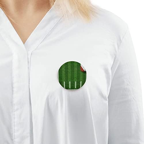 עגול תג אמריקאי-כדורגל-חצר-קו סט של 5 דקורטיבי כפתור סיכת דש סיכות עבור כובעי חליפות חולצות תרמילי בגדים