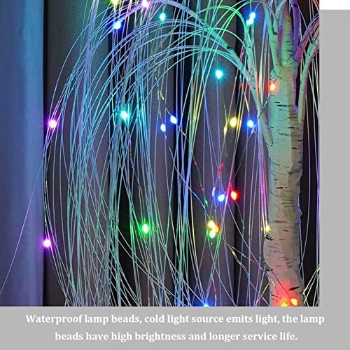 אורות עץ ערבה LED נדלקים עץ חג המולד עם 18 צבע טיימר מרחוק מנורה דקורטיבית צבעונית לעיצוב מסיבת חתונה לחג ביתי