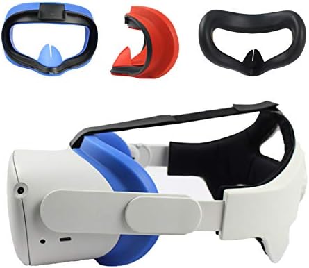 2 PCS VR FACE כיסוי סיליקון עבור אוזניות Oculus Quest 2 VR, רך אנטי-נוי VR כיסוי עין ריפוד, כיסוי עין חוסם אנטי דליפות רחיצה