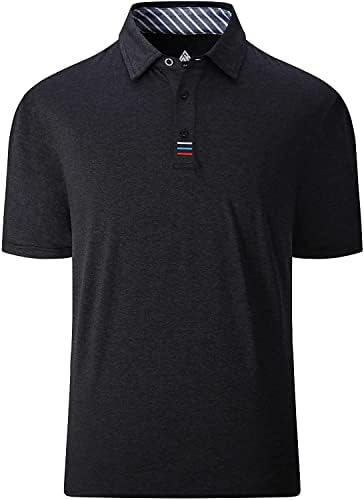 חולצות גולף של Swisswell לגברים לחות מפתחים שרוול קצר ביצועים קלאסיים ביצועים חולצות חולצות טניס חולצות