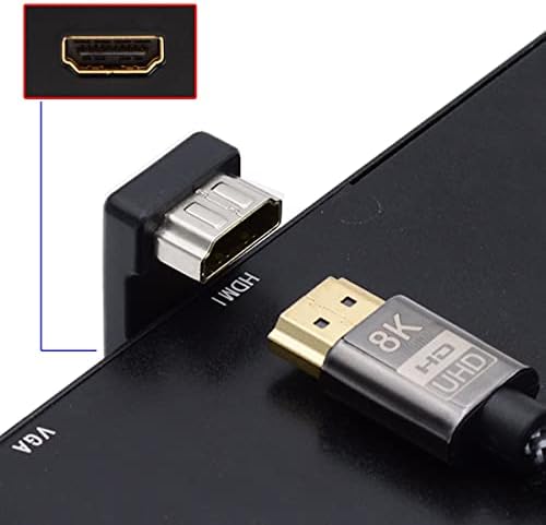 Yc ° Cy 4k כבל 360 מעלות מול U צורה אחורי זוויתי סוג-HDMI 1.4 זכר ל- HDMI מתאם הרחבה נקבה