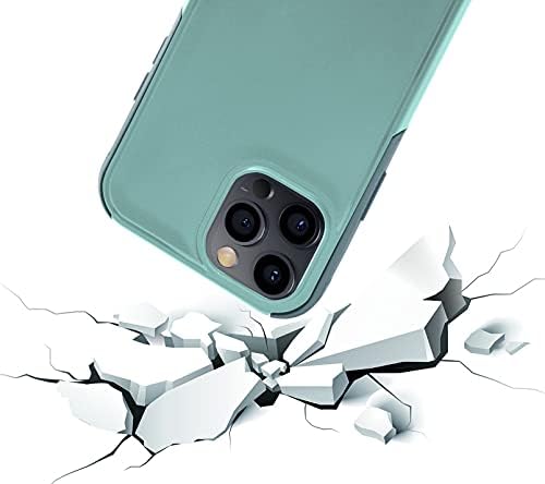מגן מסך מקסימלי של אייפון 12, הגנת שכבה כפולה דקיקה דקיקה עם זעזועים עמידה בפני שריטות עמידות בפני כיסוי גב קשה פגוש טעינה אלחוטית