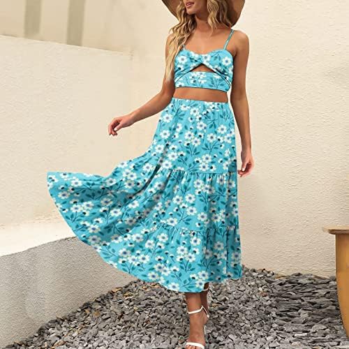 זורם קפלים מקסי מידי חצאיות לנשים מקרית קיץ בוהו מקסי חצאית מוצק צבע גבוהה מותן נדנדה שכבות אונליין חצאית