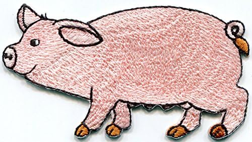 חזירי חזיר חזירים חזירים חזירים חזירים בעלי חיים רקומים אפליקציה ברזל על טלאי S-1302 חדש