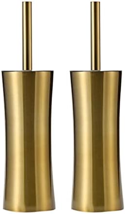 מברשת שירותים, AAOCLO QILU STORE 2X זהב ארוך ידית מברשת אסלה מברשת יצירתית ניקוי אמבטיה מברשת ניקוי טואלט כלי ניקוי אמבטיה Accessoi