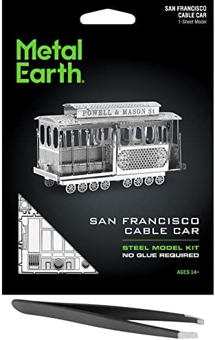מתכת כדור הארץ סן פרנסיסקו כבל רכב 3 ד מתכת דגם ערכת צרור עם פינצטה קסם