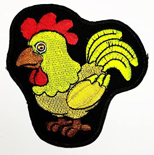 ירוק תרנגול עוף מדבקות מדבקת קריקטורה ילדי ילדים ברזל על בד אפליקצית עשה זאת בעצמך תפירת קרפט תיקון דקורטיבי סימן סמל תלבושות