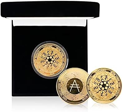 ביטקוין גנרי Ethereum Litecoin 24K מצופה זהב מצופה קריפטו -מטבע מטבע זיכרון עם מארז יוקרה