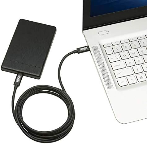 Tripp Lite Thunderbolt 3 כבל פסיבי, USB-C ו- Thunderbolt 3 תואם, 20 GBPs, 5A 100W משלוח כוח, 4K/60 הרץ, 1M 3.3 רגל.