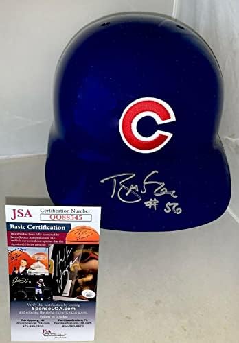 בריאן מק 'ריי חתם על קסדת חבטות בגודל מלא של שיקגו קאבס עם חתימה של ג' יי - אס-איי עם חתימה של קסדות ליגת הבייסבול