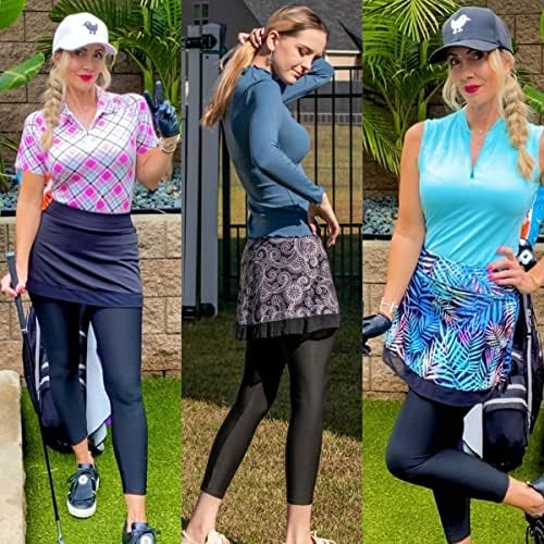 טניס נשים חותלות עם כיסים עם חותלות גולף אתלטיות חצאיות מחוברות לנשים
