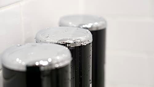 Deeablo ניו יורק מקלחת כפולה סבון סבון שמפו למזגן מתקן סבון מקלחת סבון קיר הרכבה על מקלחת מקלחת משאבה. מתקן מקלחת 2 חדר ללא תרגיל
