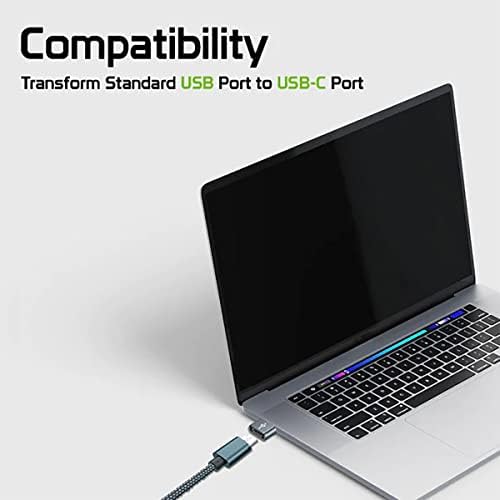 USB-C נקבה ל- USB מתאם מהיר זכר התואם את סמסונג SM-A102U שלך למטען, סנכרון, מכשירי OTG כמו מקלדת, עכבר, רוכסן, GamePad, PD