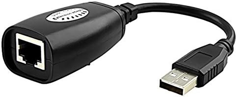 USB 2.0 עד RJ45 LAN מאריך מאריך מתאם כבל צבע שחור