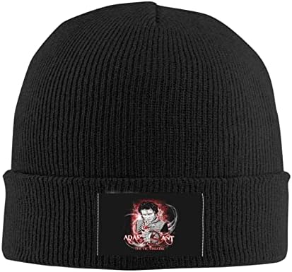 אדם והלהקה הנמלים סרוג כובע כובע יוניסקס חורף שחור שחור חם נמתח כובע כפה מכוסה