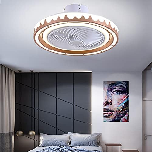 מאוורר תקרת חדר שינה של ניאוצ'י עם אור ושלט רחוק 3 מהירויות לעומק נורית תקרת LED לעומק 72W סלון מודרני סלון שקט מאוורר תאורה/זהב