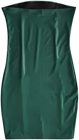 Lkpjjfrg נשים מזדמן שרוולי שמלה מכסה שרוולים מכסה צוואר שושבינה שמלת שושבינה שמלת פרע נדנדה שמלת שמלת ירוק