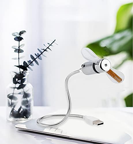 SAYTAY מאוורר USB קטן עם שעון בזמן אמת ותצוגת טמפרטורה, מאוורר שעון LED USB אישי, USB Gadgets Gadgets Gadgets Gadgets לגברים Home Office