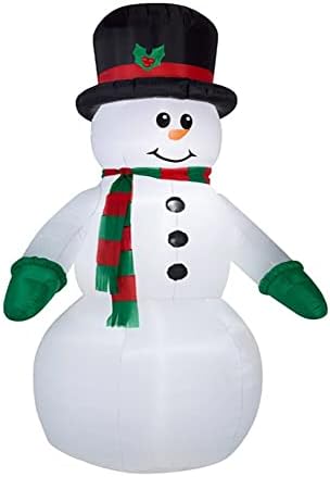 חמישה דומיינים קישוטים מתנפחים לחג המולד חיצוניים צעצוע של שלג מתנפח בחג המולד עם משאבת אוויר מובנית למסיבת חג קישוט לחג המולד בחוץ