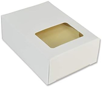 50 קופסת סבון של חלון מלבן לבן 50 - אריזת סבון תוצרת בית - ציוד לייצור סבון - חומרים ממוחזרים - תוצרת ארהב! 50 חבילה