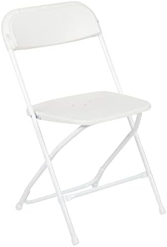 פלאש ריהוט הרקולס סדרת פלסטיק מתקפל כיסא-לבן-650 ק ג משקל קיבולת נוח אירוע כיסא-קל משקל מתקפל כיסא