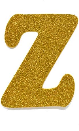 מכתב קצף נצנצים של Homeford Eva חתוך את Z, זהב, 4-1/2 אינץ ', 12-ספירות