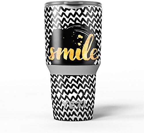 עיצוב Skinz Smile Skice על נייר כסף - ערכת גלישת ויניל מדבקות עור תואמת את כוסות הכוס של Coolbler Rambler Cooler
