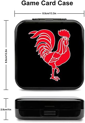 מארז משחקי זין תרנגול אדום תואם לתיבת האחסון של מחזיק משחקי מתג קופסת אחסון עם 12 משבצות
