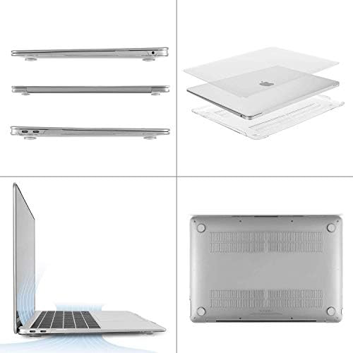 Mosiso תואם ל- MacBook Air 13 אינץ 'מארז 2022, 2021-2018 A2337 M1 A2179 A1932, מעטפת קשיחה מפלסטיק ומקלדת מקלדת ומגן מסך ושקית אחסון ושקית