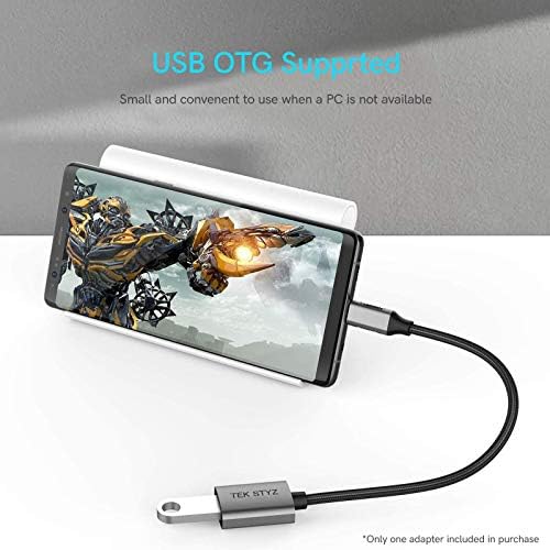 מתאם Tek Styz USB-C USB 3.0 עובד עבור Motorola Moto G6 OTG Type-C/PD זכר USB 3.0 ממיר נקבה.