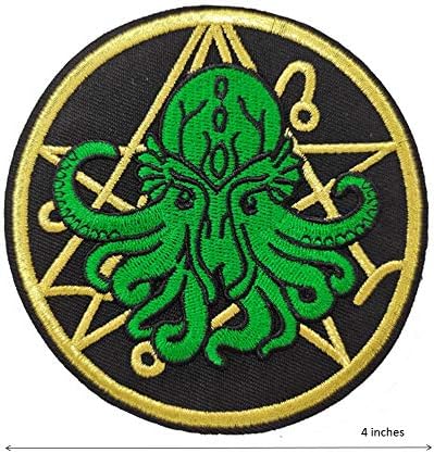 טקס חמוד Cthulhu r'lyeh H.P Lovecraft לוגו אימה ברזל רקום על תיקון מתנה יצירתית