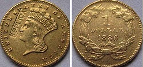 1 $ זהב 1886 מטבעות העתקה מתנות אוסף קישוטים