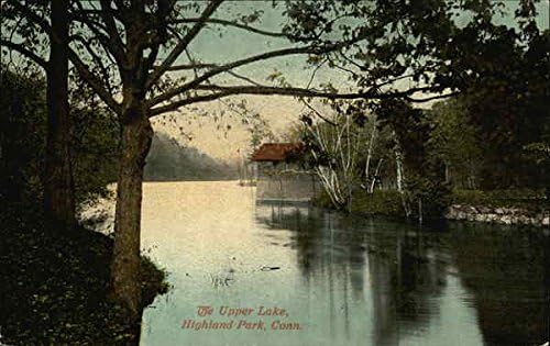 פארק האגם העליון היילנד, קונטיקט CT גלויה עתיקה מקורית